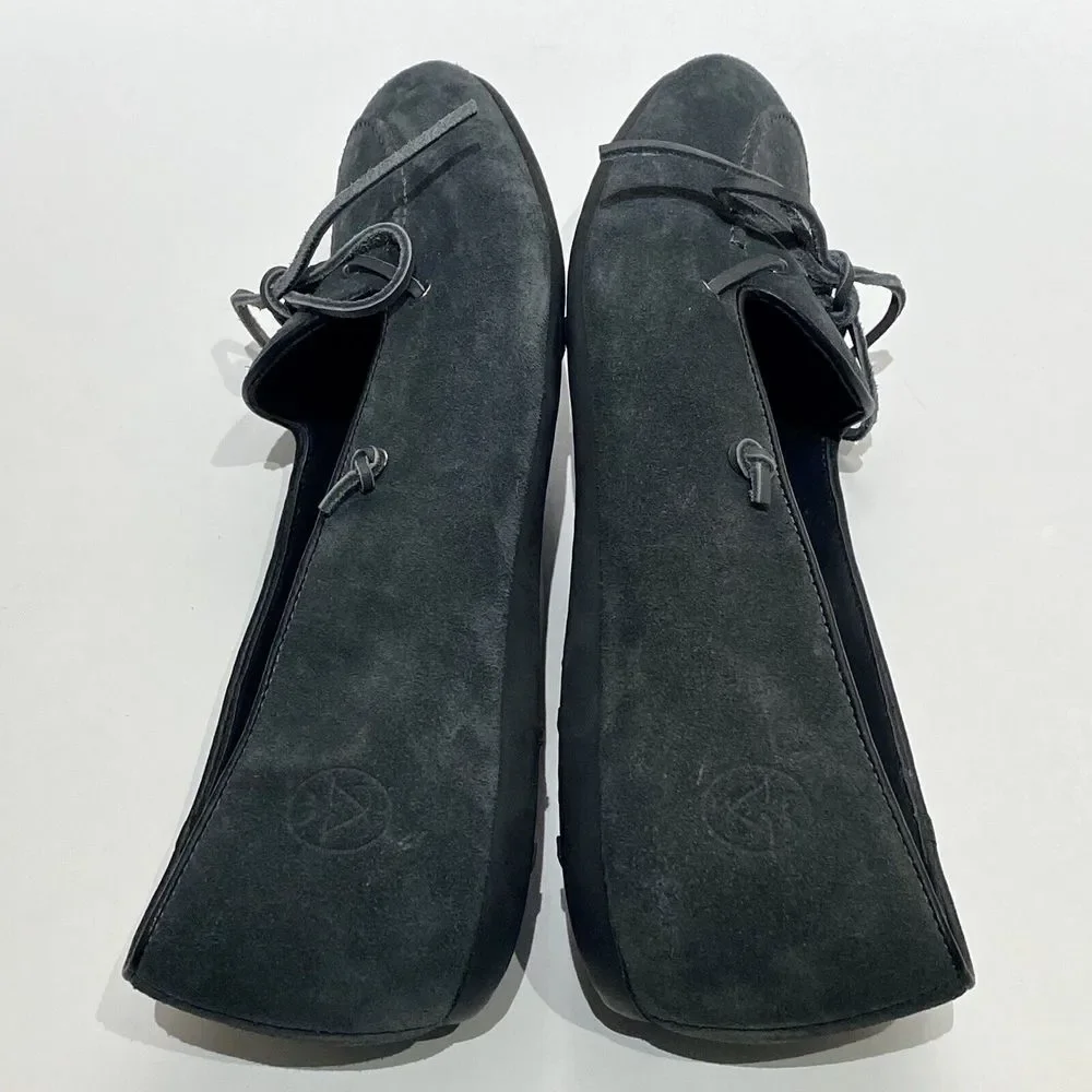 Frette By Harrys London EU 40, US 9 Gray Suede Shoes Drivers Loafer Apron Toe